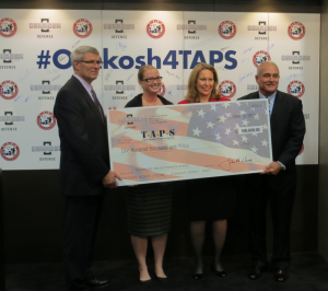 Oshkosh Defense check presentation for TAPS 2014